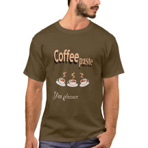 メンズTシャツコーヒーペーストコーヒおもしろいープン