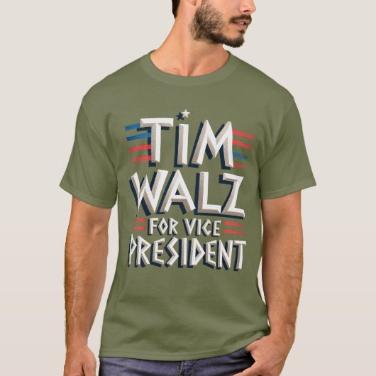 メンズTシャツ副社長のTIM WALZ Tシャツ (正面)