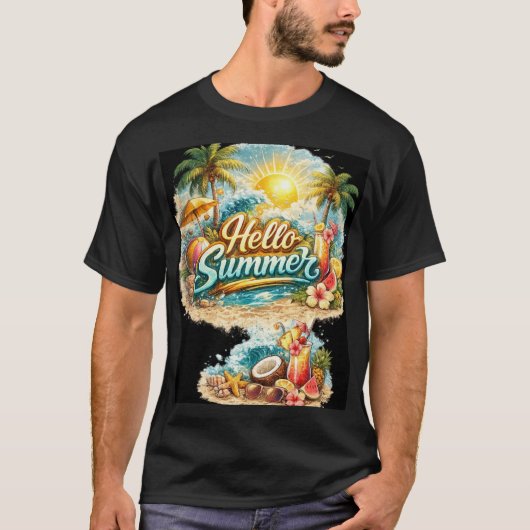 メンズTシャツ半袖夏デザイン Tシャツ (正面)
