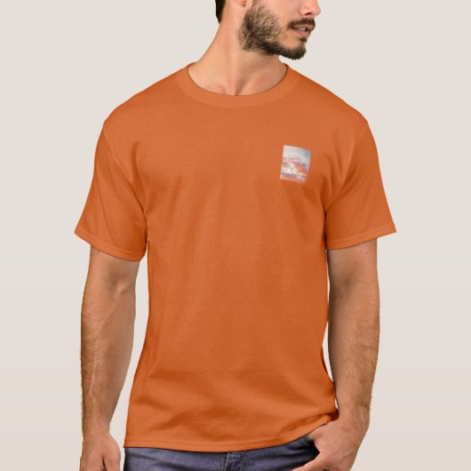 メンズTシャツ アート デザイン サンセット スタイル Tシャツ (正面)