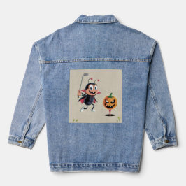 メンズTシャツ - ハロウィンアンツパーティーフラグ デニムジャケット