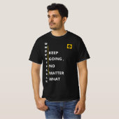 メンズTシャツ - 止まらないポジティブ Tシャツ (正面フル)
