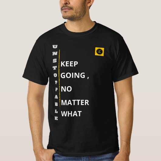 メンズTシャツ - 止まらないポジティブ Tシャツ (正面)