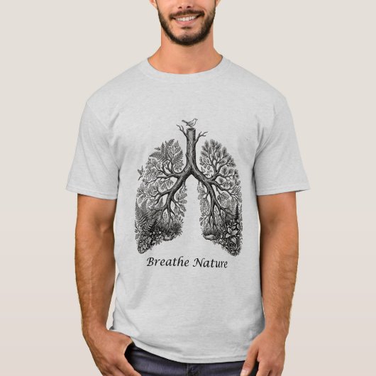 メンズTシャツ - 自然を呼吸する Tシャツ (正面)
