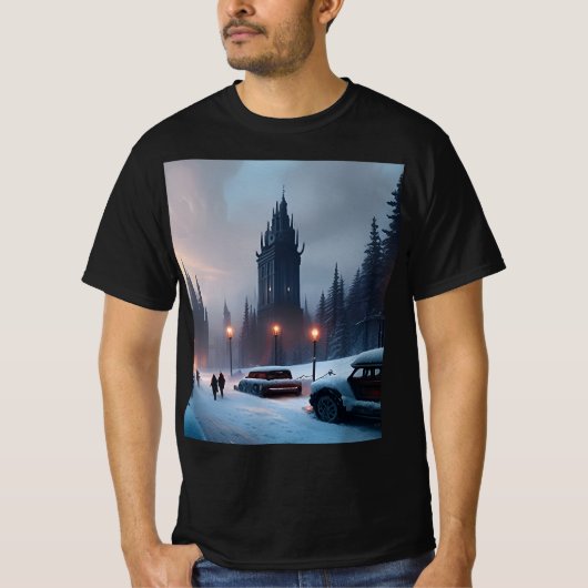 メンズTシャツ – A Winter City Tシャツ (正面)