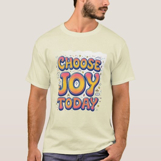 メンズTシャツ「Choose Joy Today」 Tシャツ (正面)