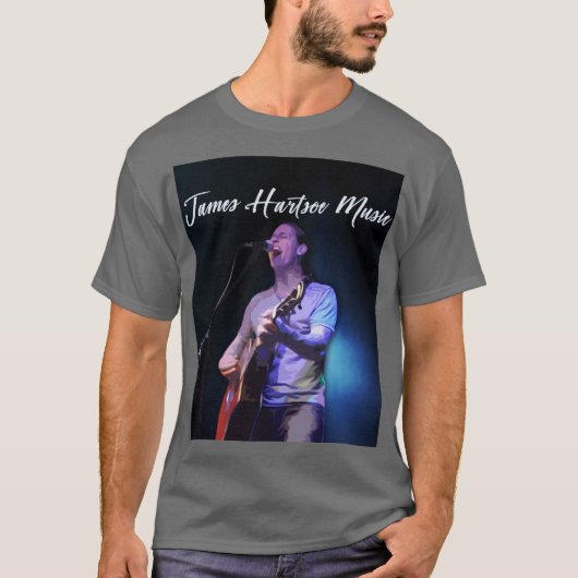メンズTシャツ – James Hartsoe Music singing Tシャツ (正面)