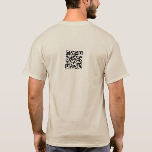 メンズTシャツQR Tシャツ (裏面)
