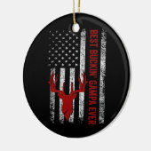 メンズUSAフラッグ最高のバッキンガンパエバーディア狩り セラミックオーナメント (左)