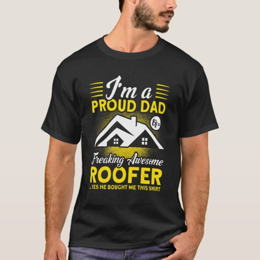 メンズYes買彼は私この屋上パパ Tシャツ (正面)