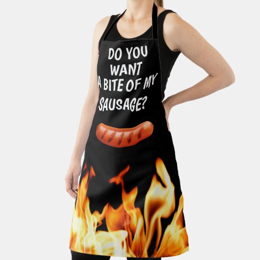 メンソーセージブラックモダンパパシェフBBQ エプロン (インサイチュ)