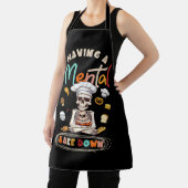 メンタルおもしろいを持つスケルトンのベーカーベーキング愛好家 エプロン (インサイチュ)