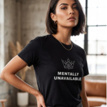 メンタルは不在 ブラック レディースTシャツ