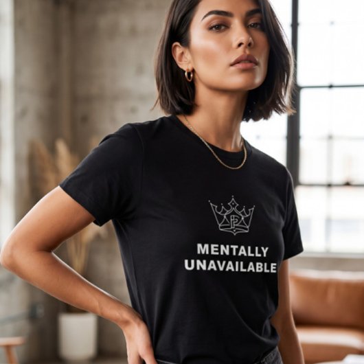 メンタルは不在 ブラック レディースTシャツ Tシャツ