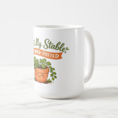 メンタルは安定してる、ただ植木鉢がデカすぎるだけ 植物愛好家 コーヒーマグカップ (正面右)