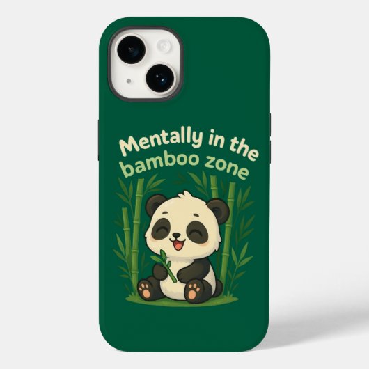 メンタルは竹林の中 – かわいいパンダ iPhone カ Case-Mate iPhoneケース (裏面)