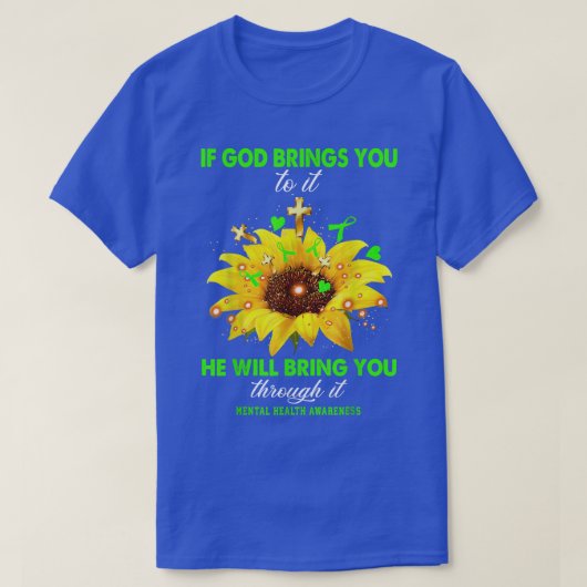 メンタルもしヘルス認識度神が連れて来る Tシャツ (デザイン正面)