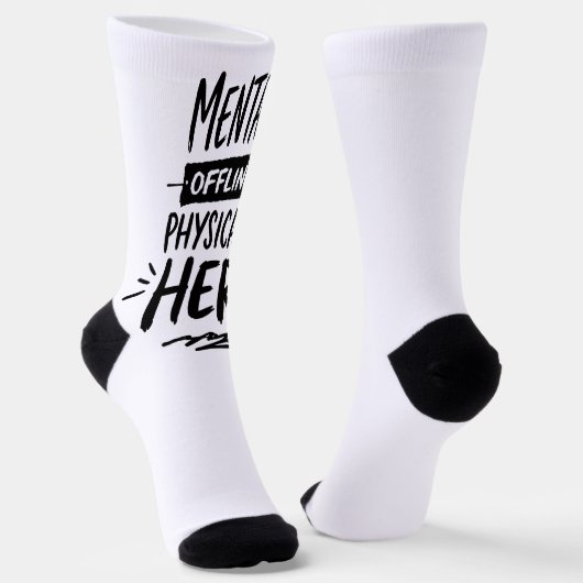 メンタルオフライン内向的Tシャツ ソックス (傾斜あり)