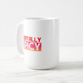 メンタルスパイシーな名言のタイポグラフィ コーヒーマグカップ (正面左)