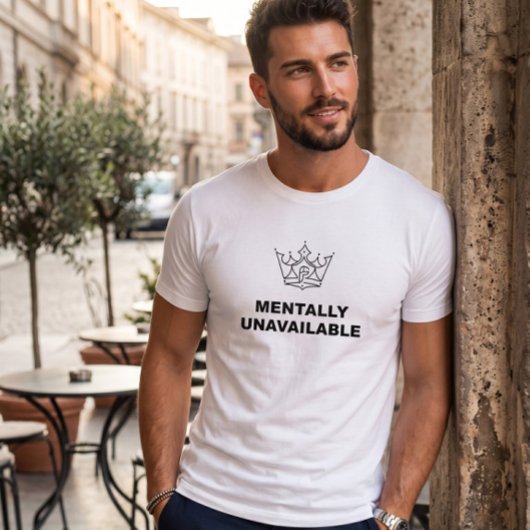 メンタルスペース不足クラウントシャツ ホワイト Tシャツ