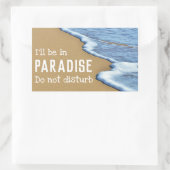 メンタルバケーションオンビーチ、邪魔しない 長方形シール (バッグ)