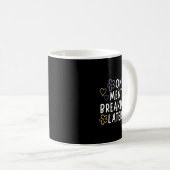 「メンタルブレイクダウン1回経て…」面白Tシャツ コーヒーマグカップ (正面右)