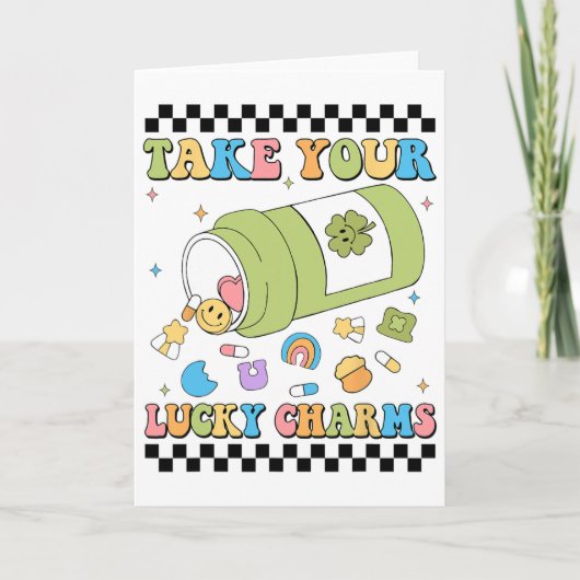 メンタルヘアwareness ラッキーなチャームの錠剤 健康 カード (正面)