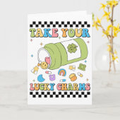 メンタルヘアwareness ラッキーなチャームの錠剤 健康 カード (黄色い花)