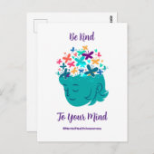 メンタルヘルスあなたの心に親切にするパーソナライズ ポストカード (正面/裏面)