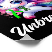 メンタルヘルスおもしろい認識度壊れないユニコーン ポスター (角)