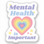 メンタルヘルスが重要 シール (正面)