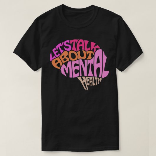 メンタルヘルスについて話そう Tシャツ (デザイン正面)