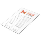 メンタルヘルスに関する問題:セルフチェックリ気にスト ノートパッド (アングル)