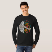 メンタルヘルスのためのビンテージの花と植物 メッセージ Tシャツ (正面フル)