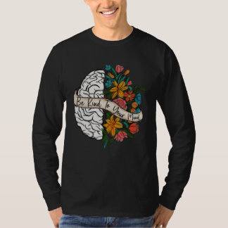 メンタルヘルスのためのビンテージの花と植物 メッセージ Tシャツ