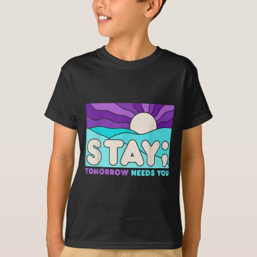 メンタルヘルスのサポートのための予防啓発 Tシャツ (正面)
