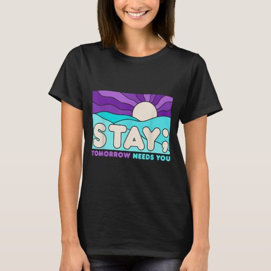 メンタルヘルスのサポートのための予防啓発 Tシャツ (正面)