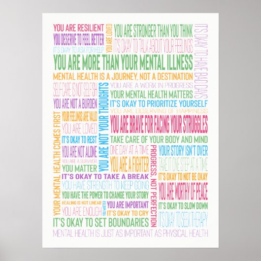 メンタルヘルスのサポートフレーズ ポスター (正面)