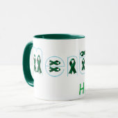 メンタルヘルスのサポートリボン マグカップ (正面左)