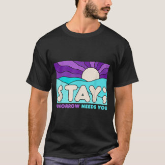 メンタルヘルスのサポート 継続的な予防意識 Tシャツ