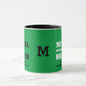 メンタルヘルスのモノグラムを癒す話をする男性 マグカップ (中央)