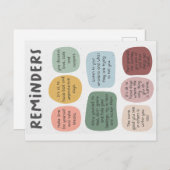 メンタルヘルスのリマインダー ポストカード (正面/裏面)