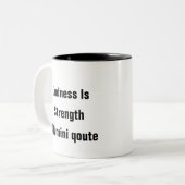 メンタルヘルスの優しさは強さ自己のマ気にグ ツートーンマグカップ (正面左)