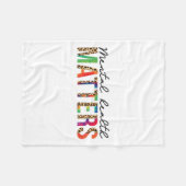 メンタルヘルスの問題人間の脳疾患が待ち受けている フリースブランケット (正面(横))