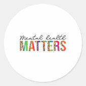 メンタルヘルスの問題人間の脳疾患が待ち受けている ラウンドシール (正面)