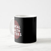 メンタルヘルスの問題啓発 人間の脳の終わりT コーヒーマグカップ (正面左)