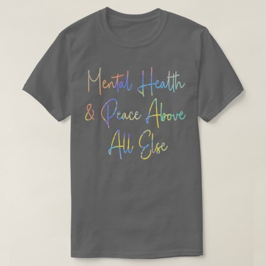 メンタルヘルスの平安A Tシャツ (デザイン正面)