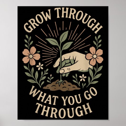 メンタルヘルスの治療を通じて成長する ポスター (正面)