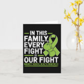 メンタルヘルスの生存者喧嘩はすべて私たちの戦いのボー カード (黄色い花)