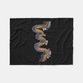 メンタルヘルスの認識は虹のように線形ではない フリースブランケット (正面(横))